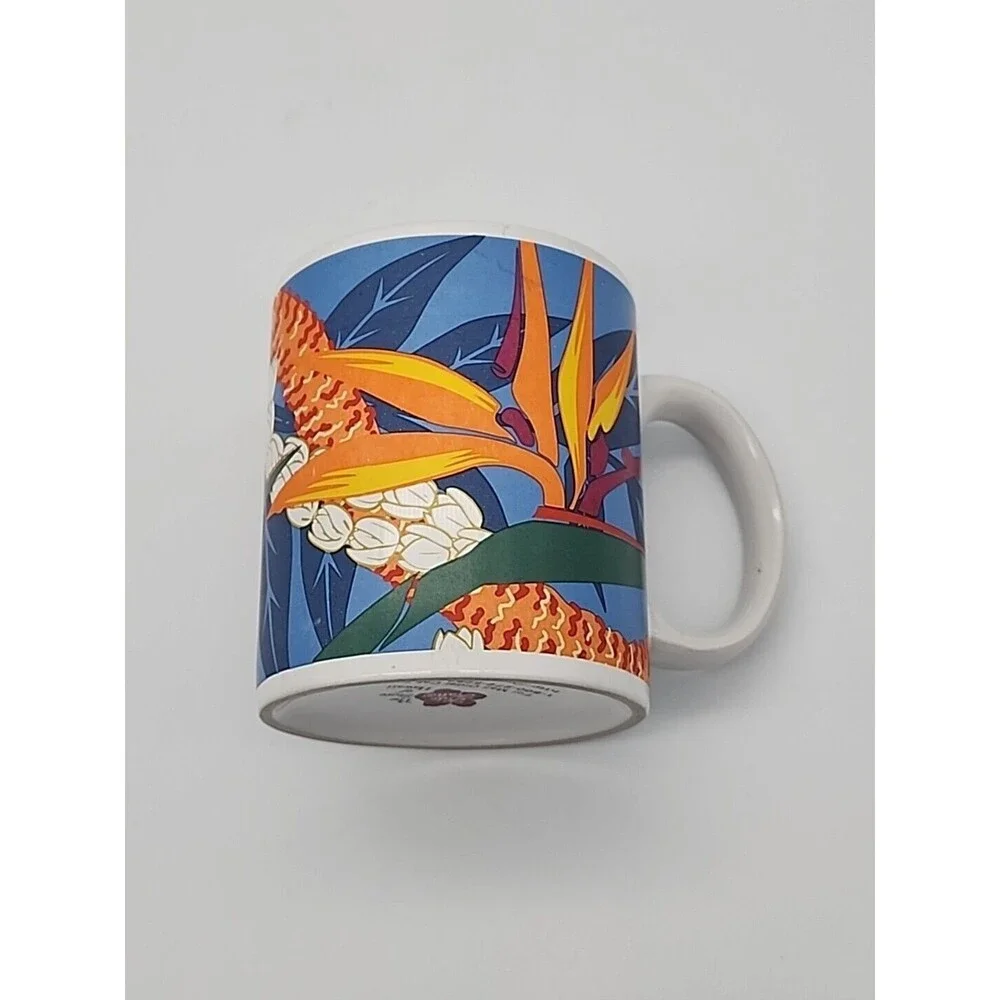 Vintage Island Heritage Hilo Hattie Hawaii Bird of Paradise Pikake Coffee Mug